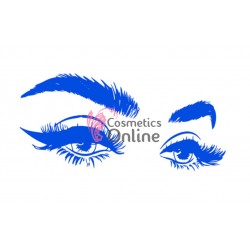 Sablon sticker de perete pentru salon de infrumusetare - J090L - Make-up & Eyelashes Albastru